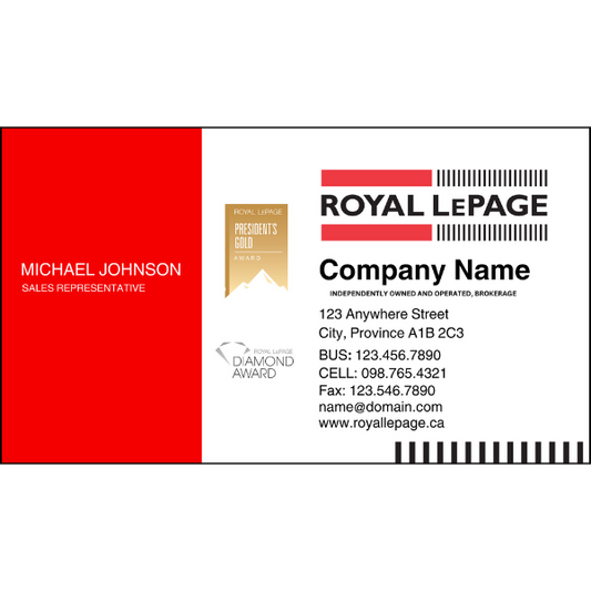 RLP-BC-109 Business Card, Single Sided