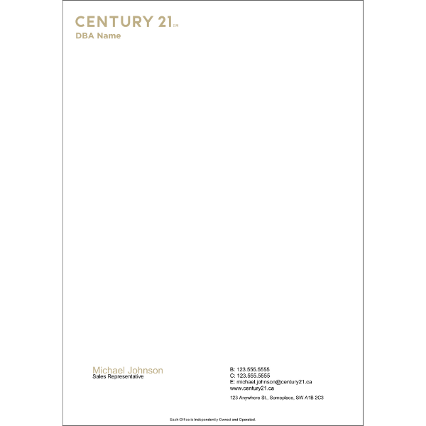 C21-LH-101 Letterhead