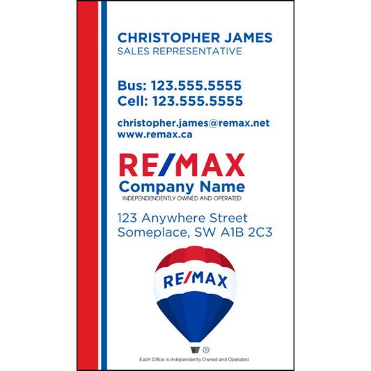 RMX-BC-102 Business Card, Single Sided