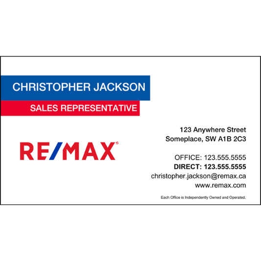 RMX-BC-104 Business Card, Single Sided