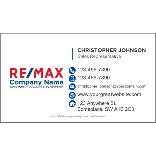 RMX-BC-108 Business Card, Single Sided