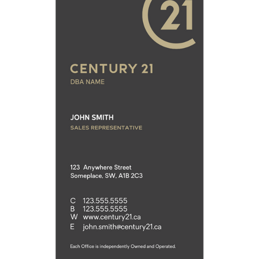 C21-BC-106 Business Card, Single Sided