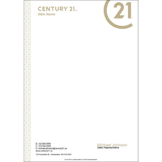 C21-LH-105 Letterhead