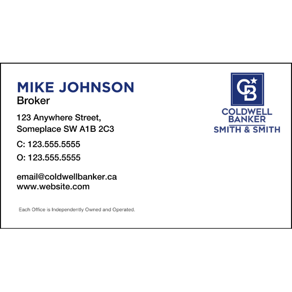 CB-BC-101 Business Card, Single Sided