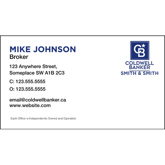 CB-BC-101 Business Card, Single Sided