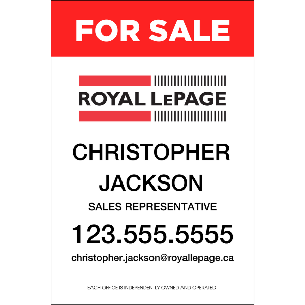 RLP-SGN-101 Coroplast Sign, Double Sided