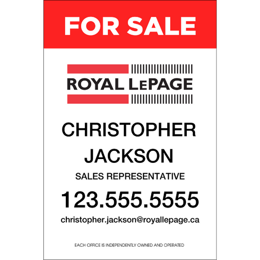 RLP-SGN-101 Coroplast Sign, Double Sided